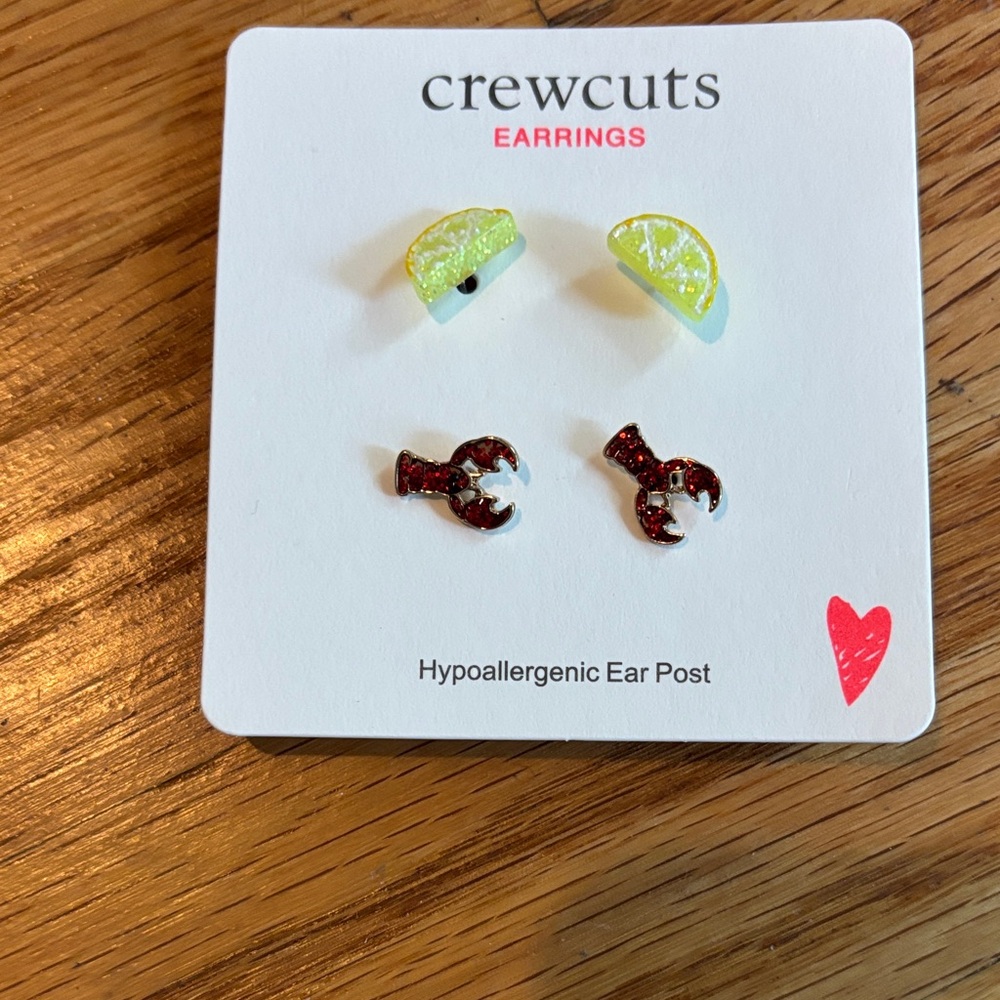 Crewcuts Citrus and Lobster Earrings